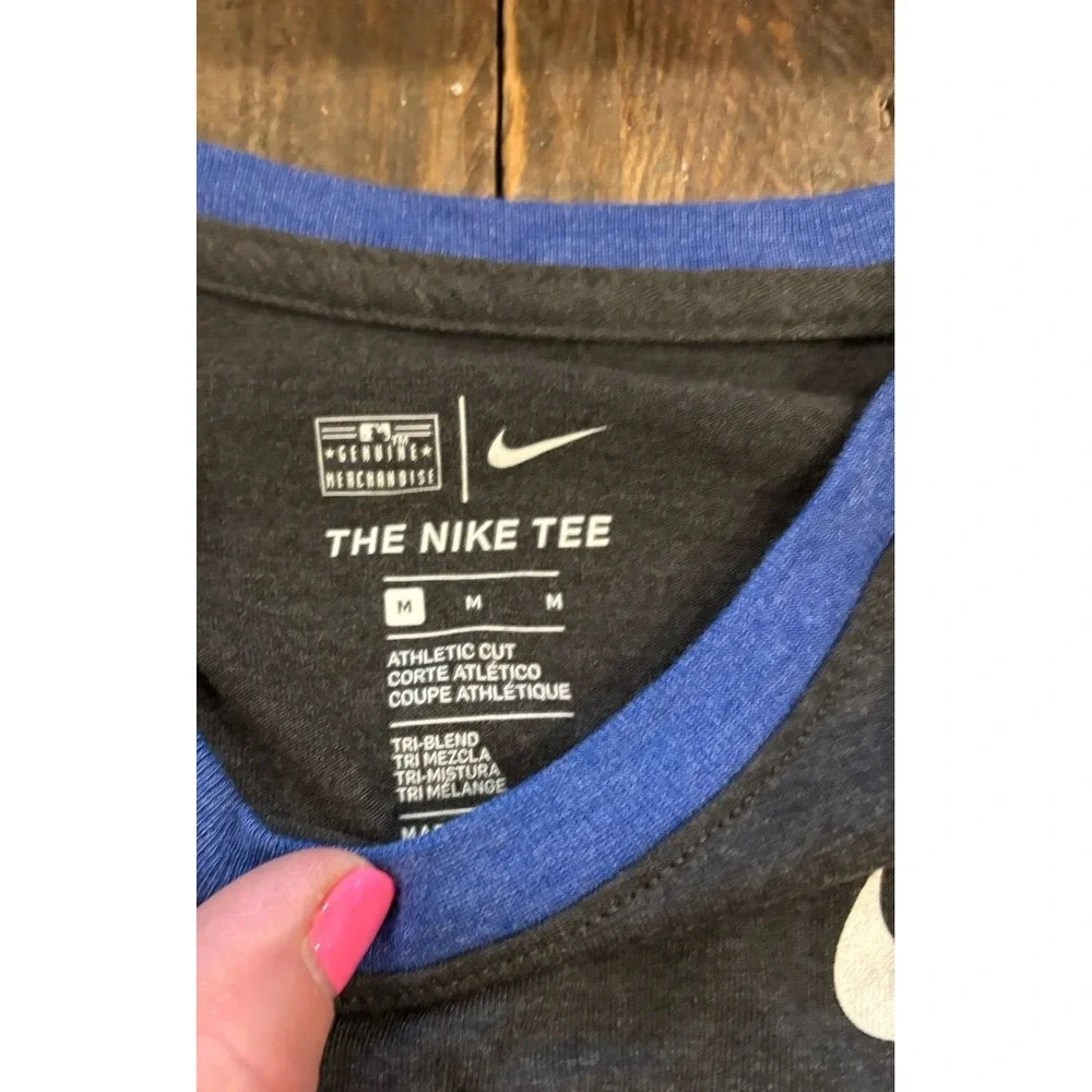 Nike MLB LA Dodgers‎ Baseball Tshirt 3/4 Sleeve Womens Medium Charcoal Blue